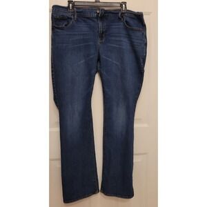 Old Navy Women's High Rise Wide‎ Leg Stretch Angie Blue Jeans Size 18